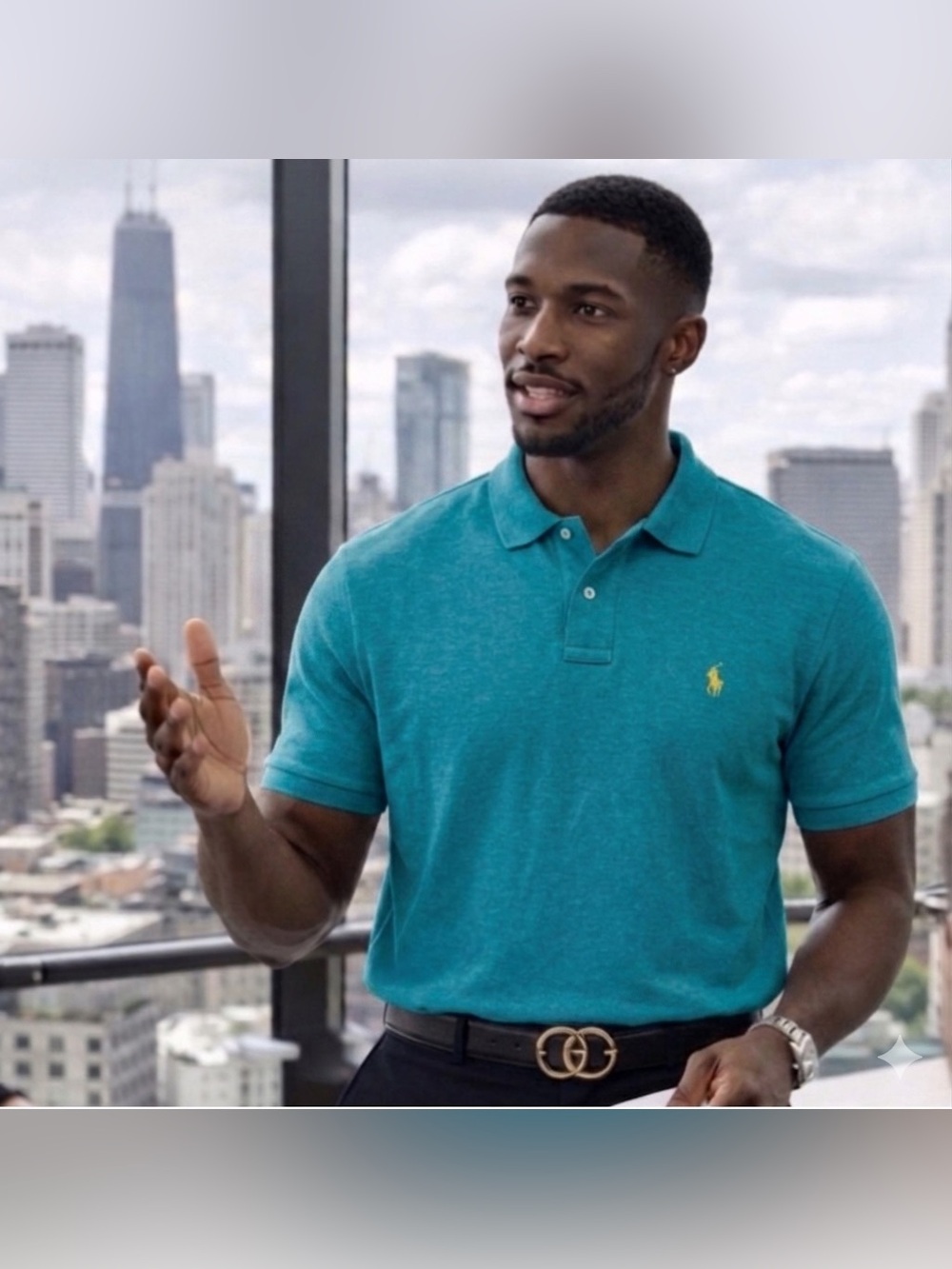 Polo by Ralph Lauren Teal Short-Sleeve Polo with Yellow Pony